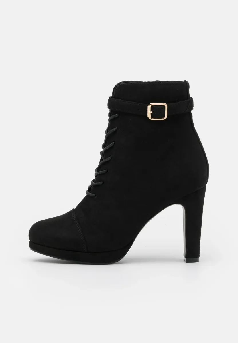 Schnürstiefelette - black
