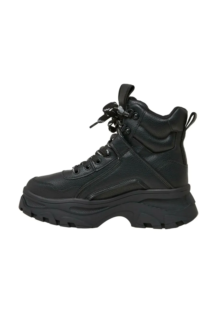 Schnürstiefelette - black