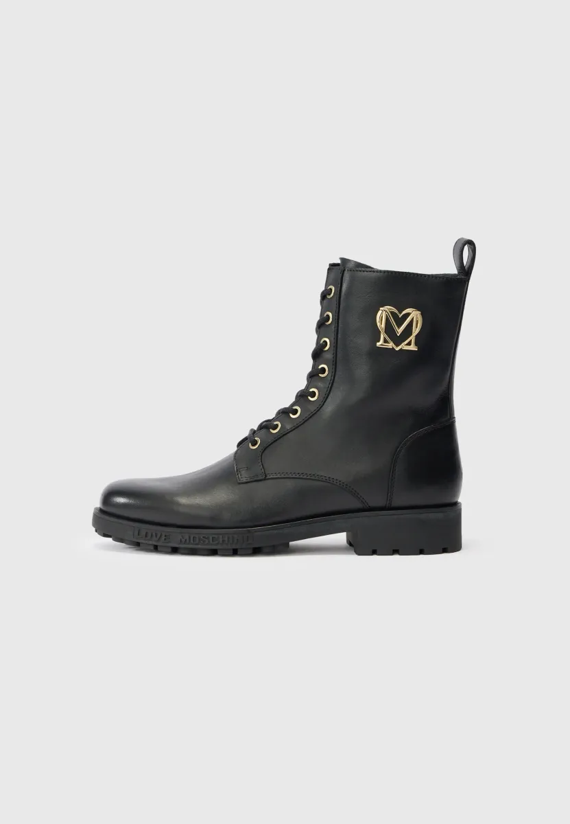 Schnürstiefelette - black