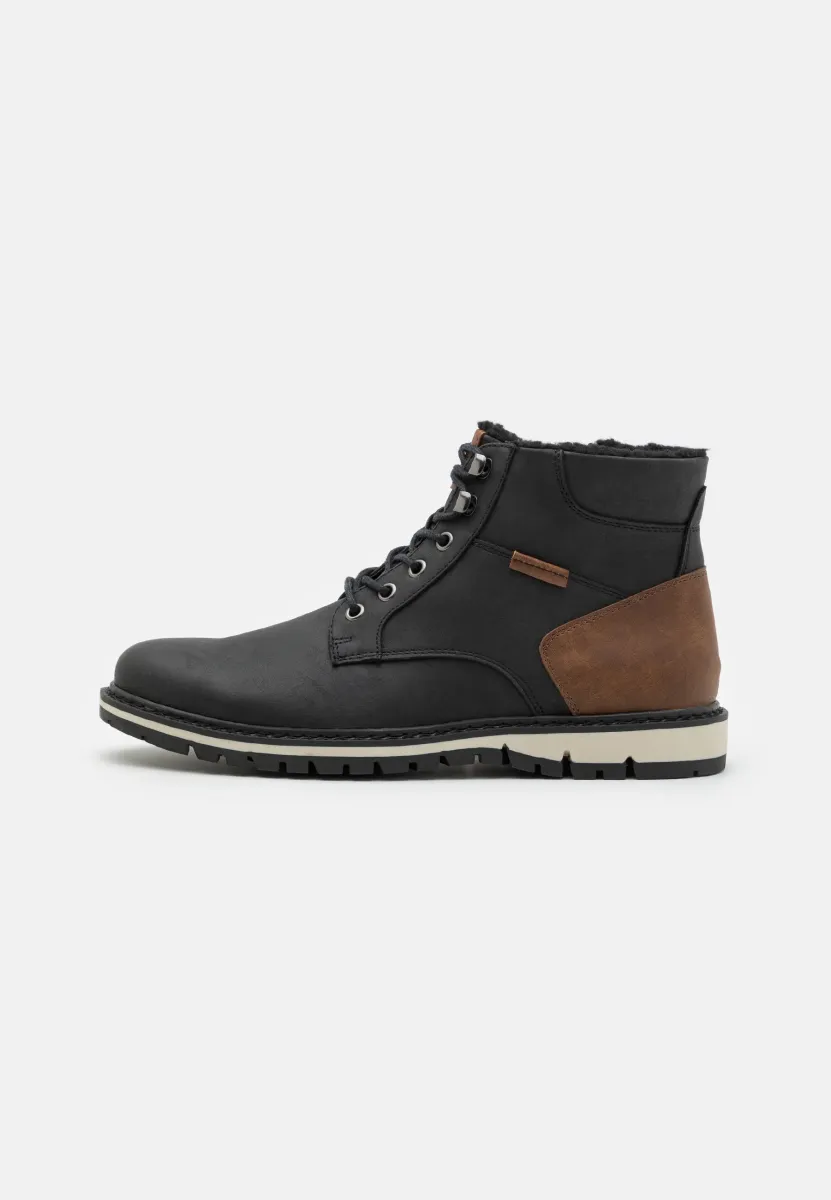 Schnürstiefelette - black