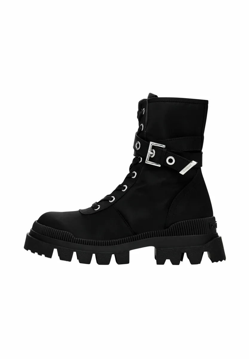 Schnürstiefelette - black