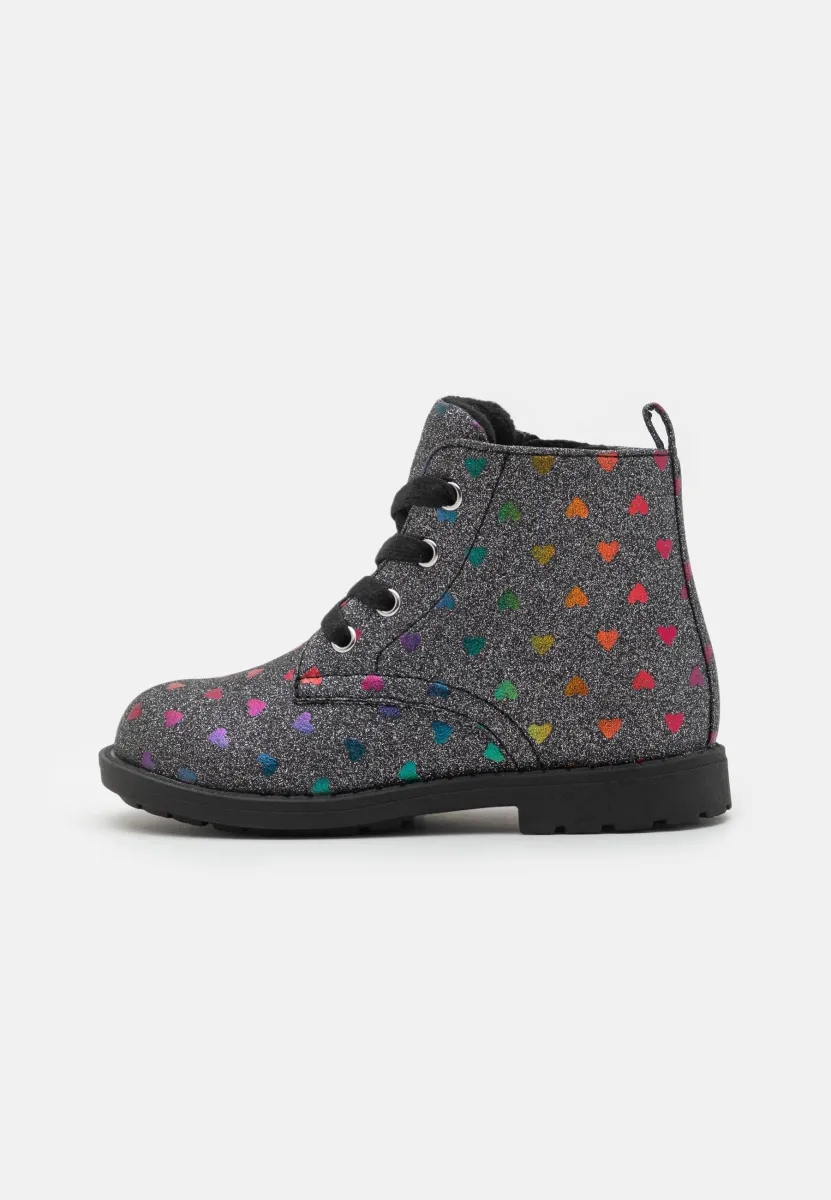 Schnürstiefelette - black