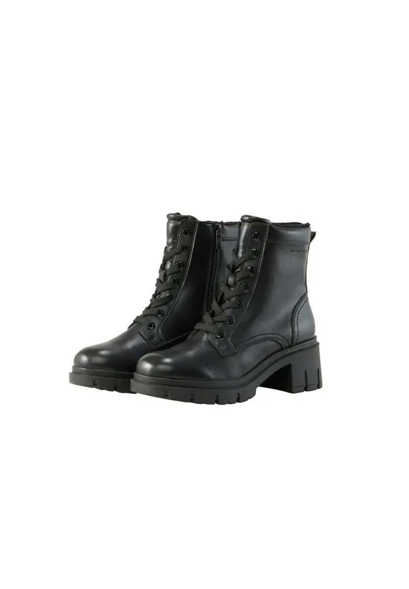 Schnürstiefelette - black