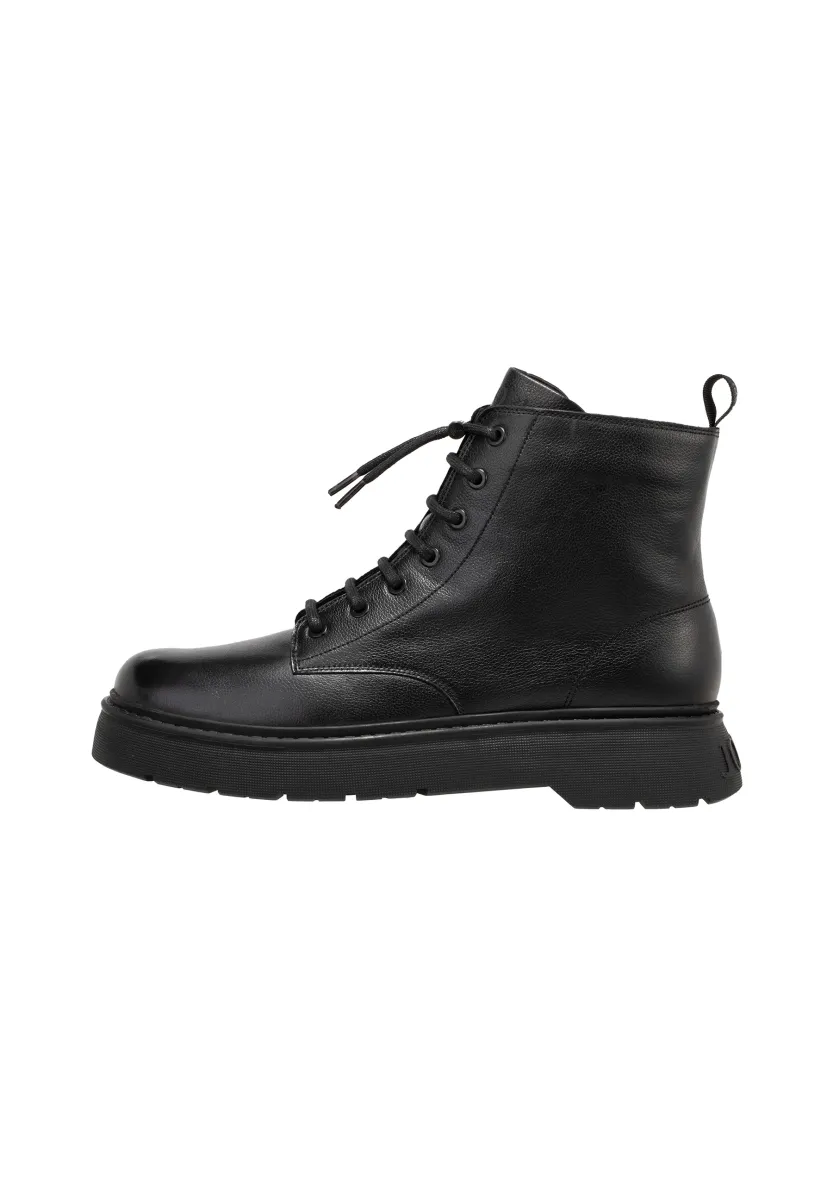 Schnürstiefelette - black