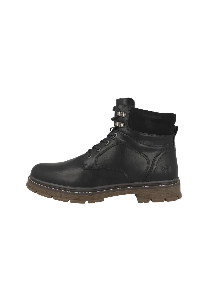 Schnürstiefelette - black