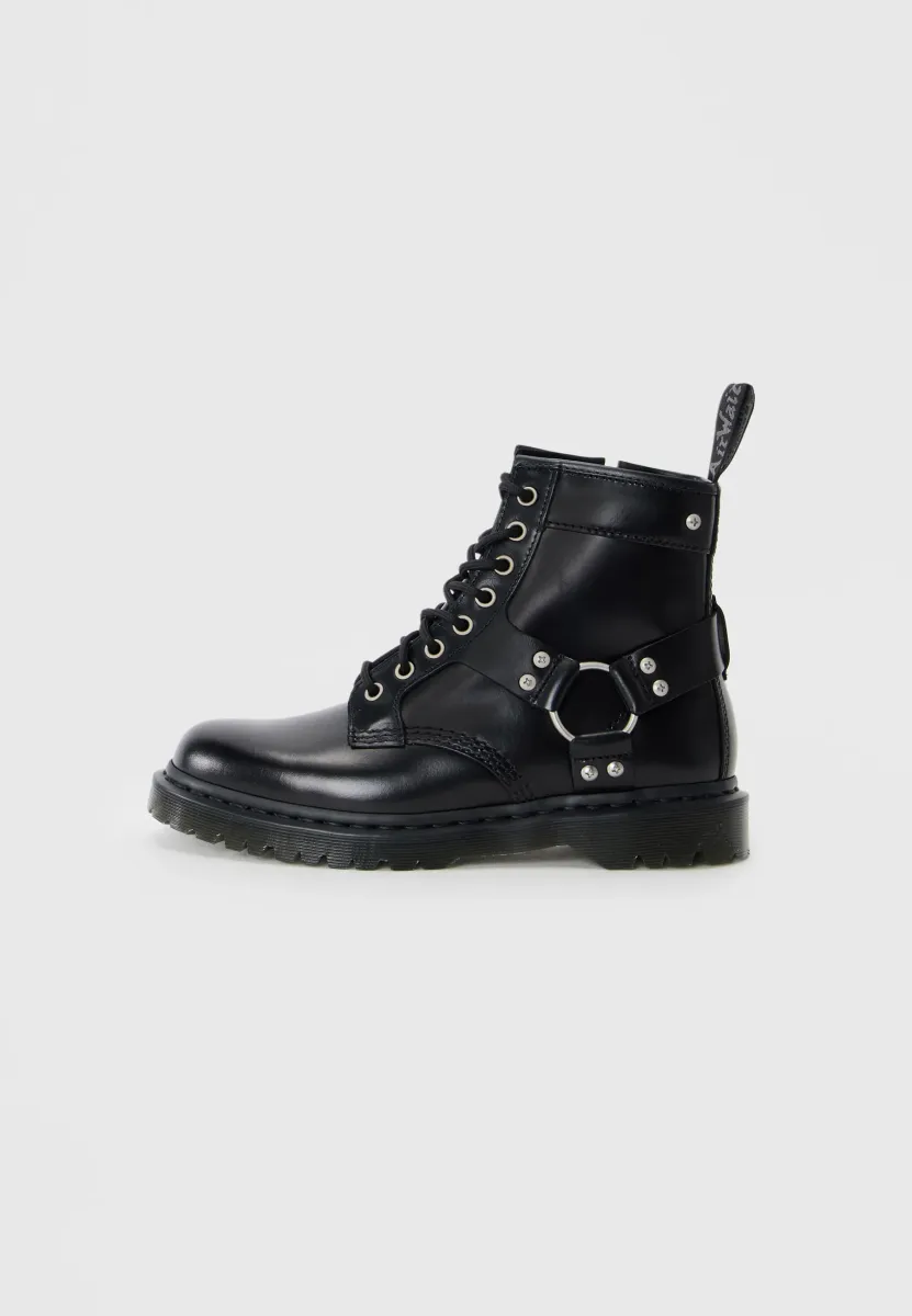Schnürstiefelette - black