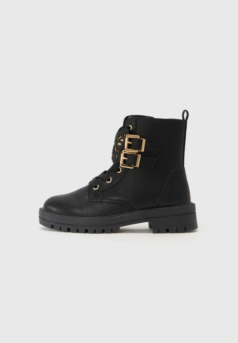 Schnürstiefelette - black