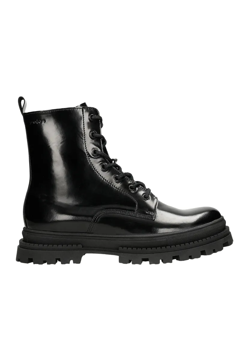 Schnürstiefelette - black