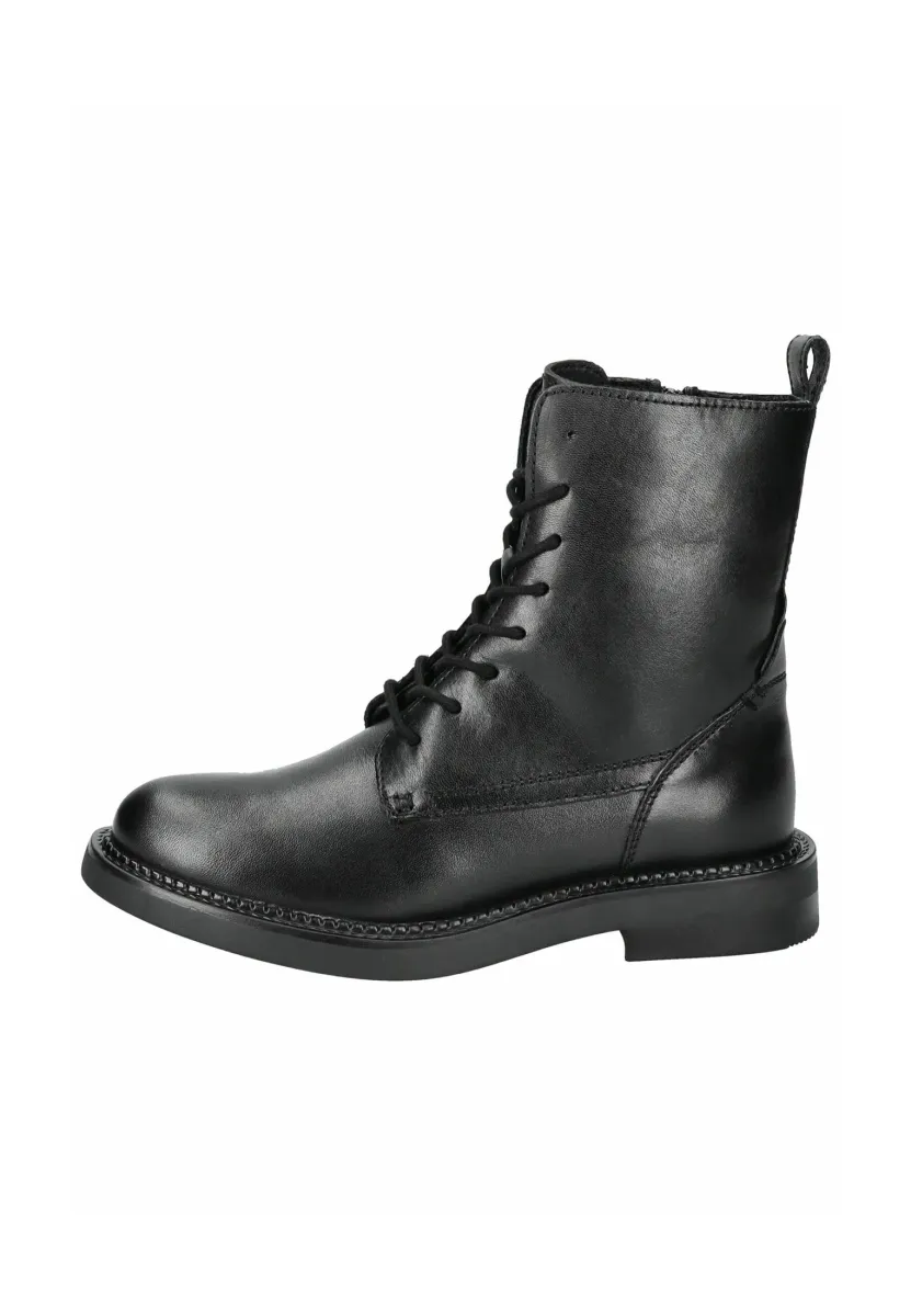 Schnürstiefelette - black