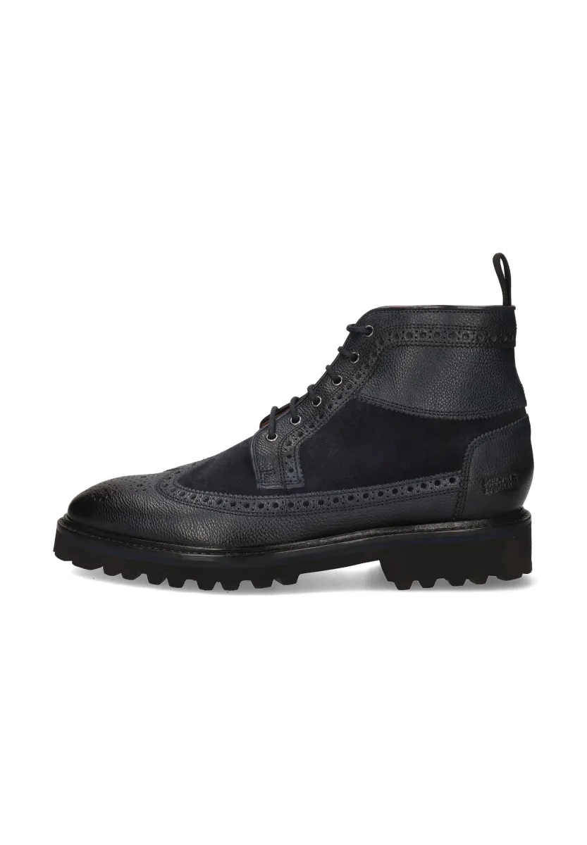 Schnürstiefelette - bleu