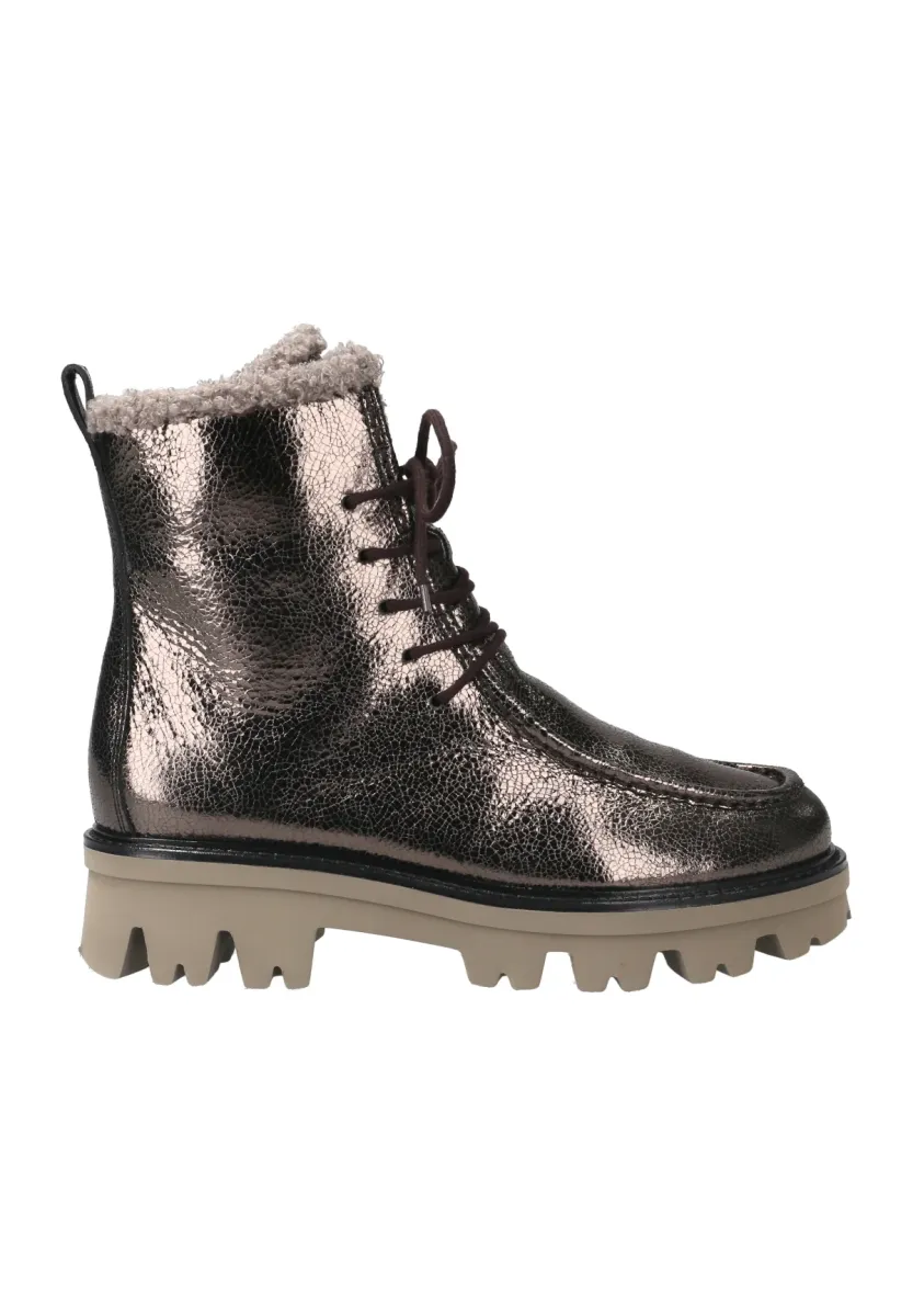 Schnürstiefelette - braun