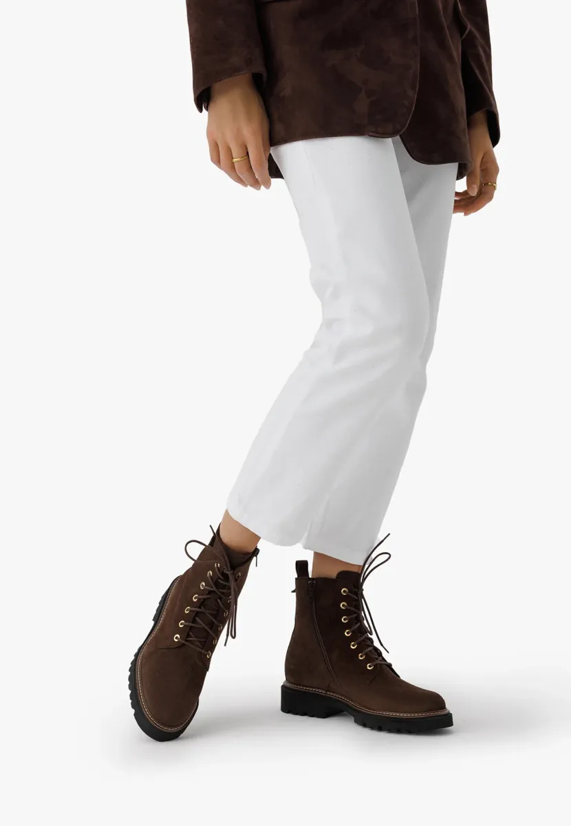 Schnürstiefelette - brown