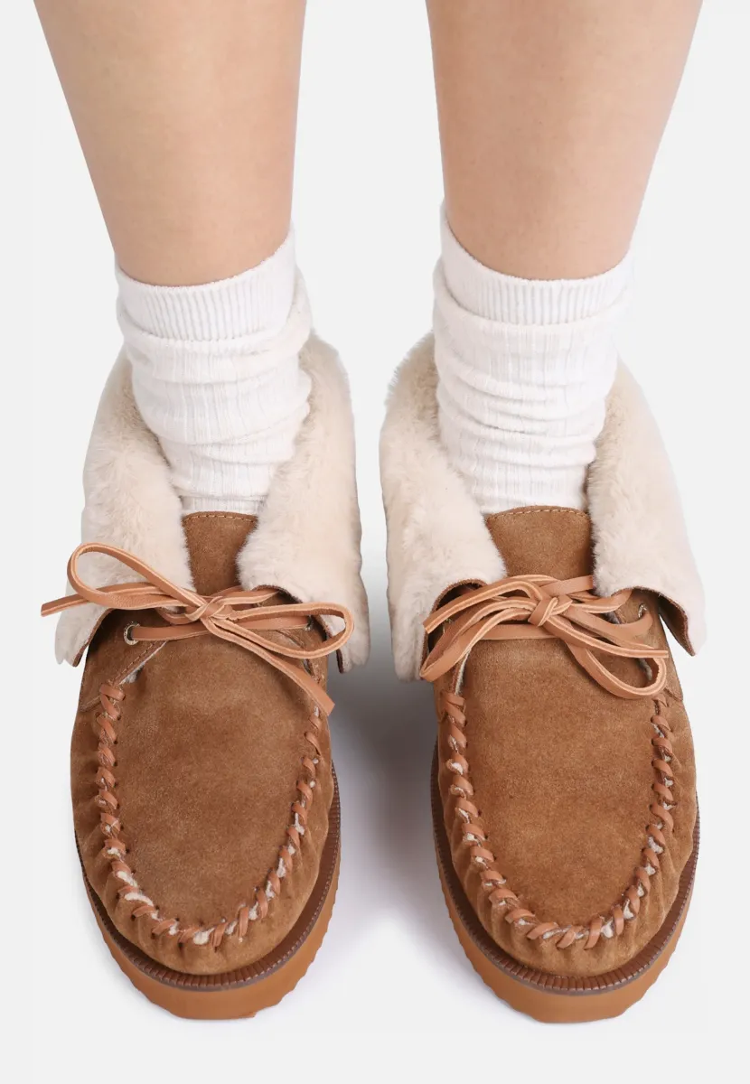 Schnürstiefelette - chestnut