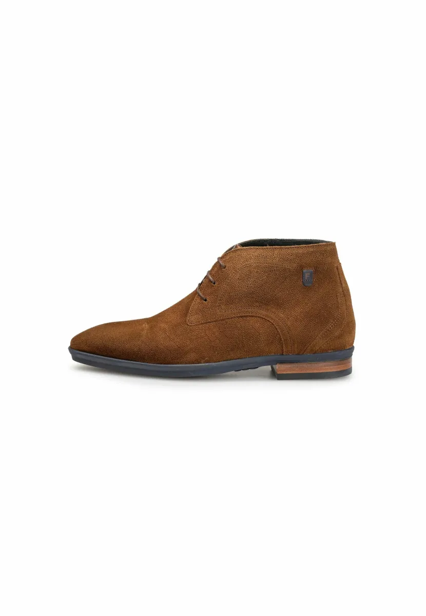 Schnürstiefelette - cognac