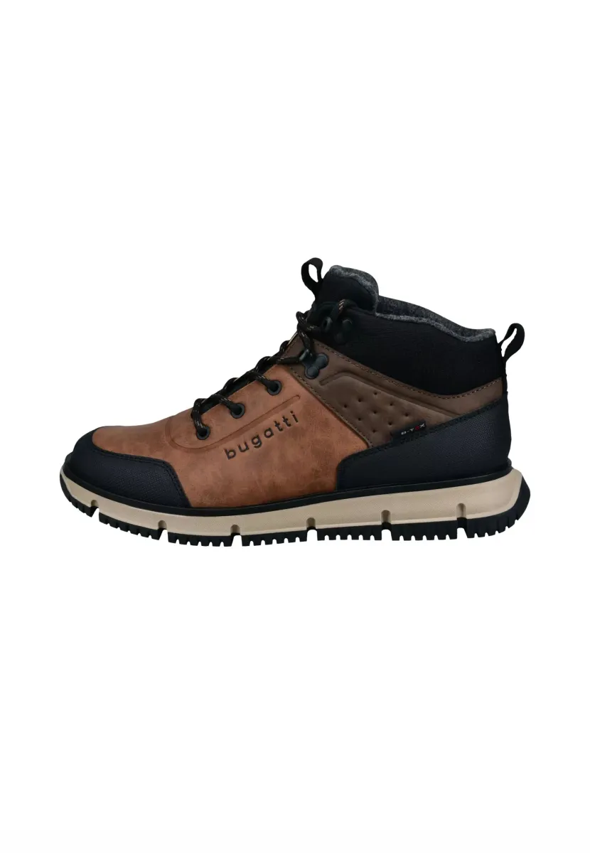 Schnürstiefelette - cognac