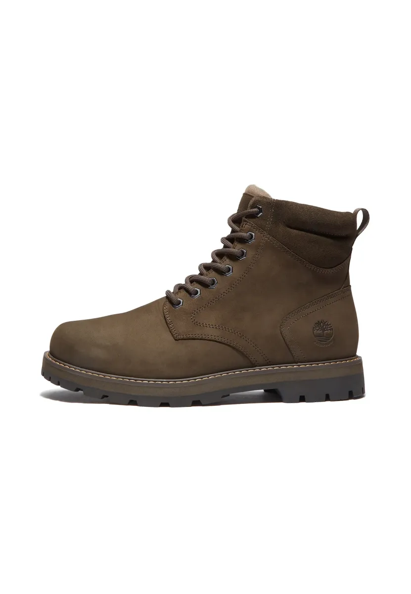 Schnürstiefelette - dark brown nubuck