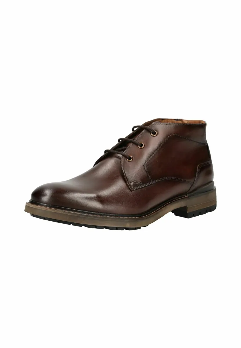 Schnürstiefelette - dark brown