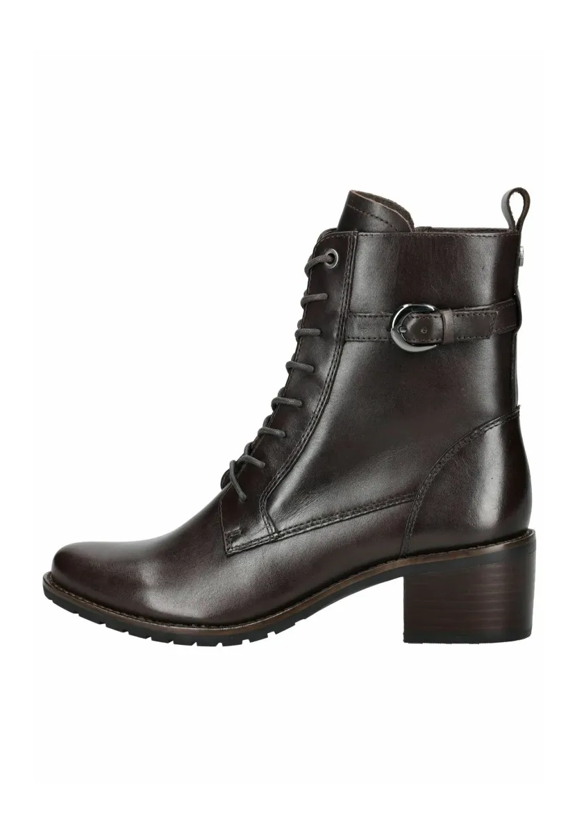 Schnürstiefelette - dk brown nappa