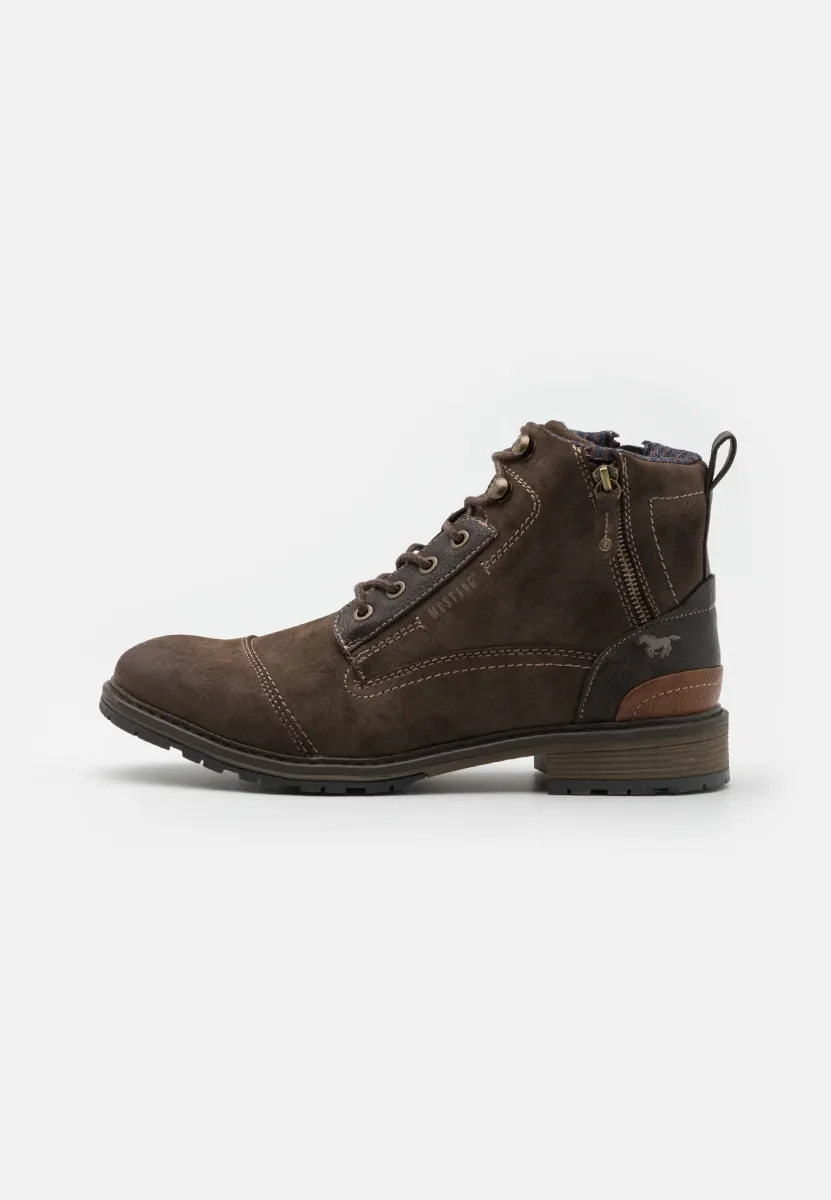 Schnürstiefelette - dunkelbraun