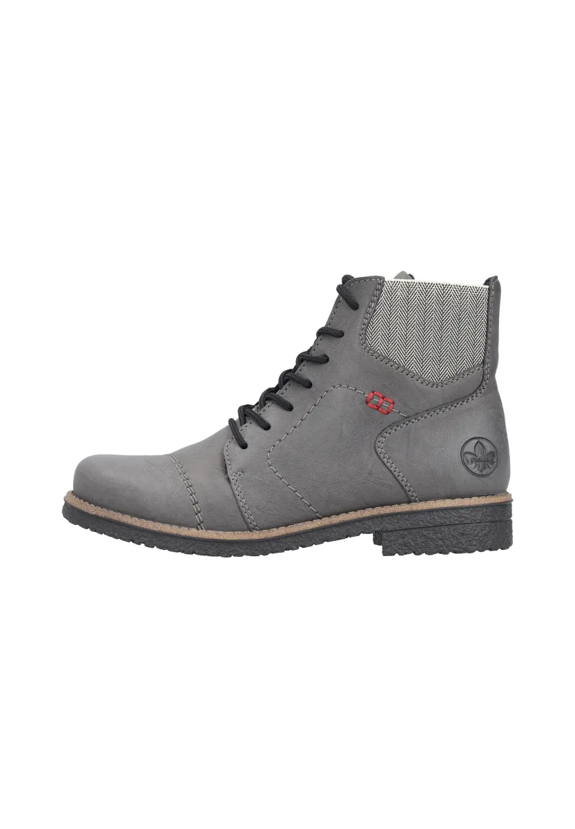Schnürstiefelette - grau