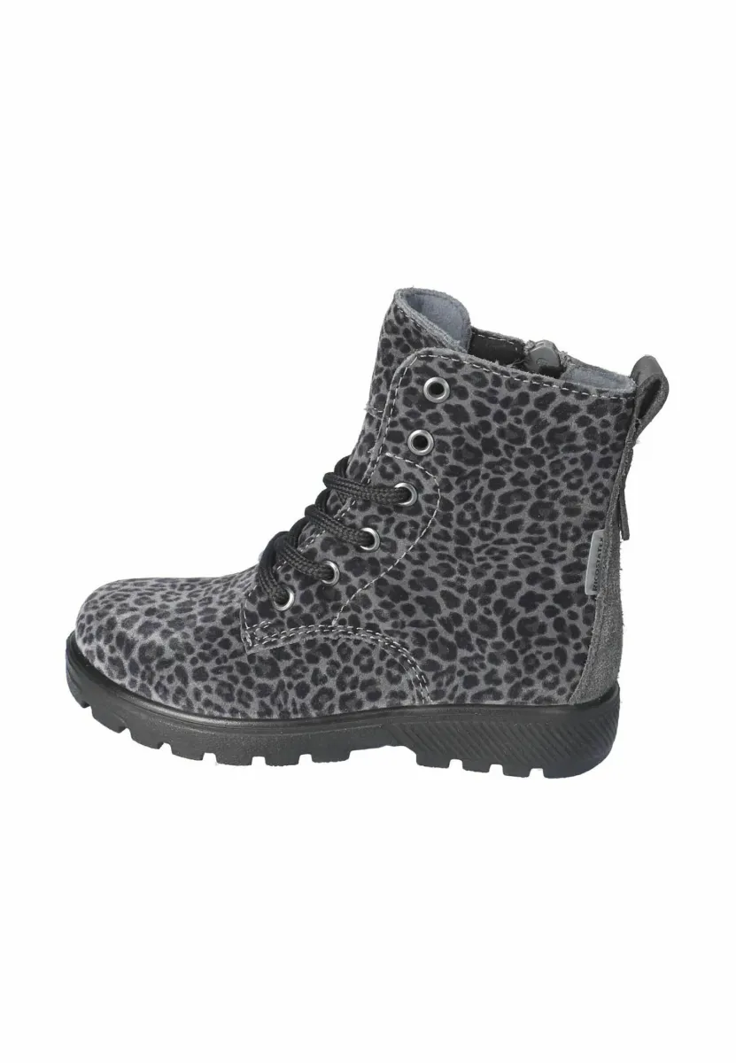 Schnürstiefelette - grey black