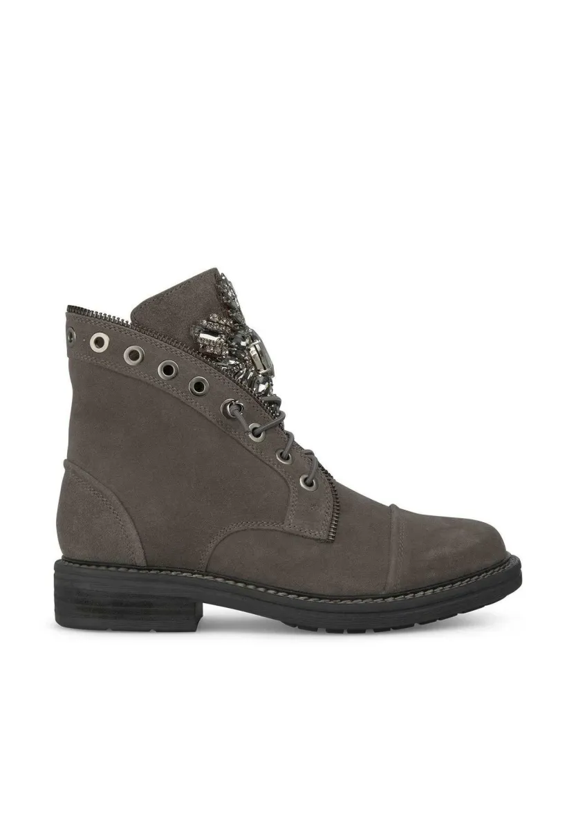 Schnürstiefelette - grey