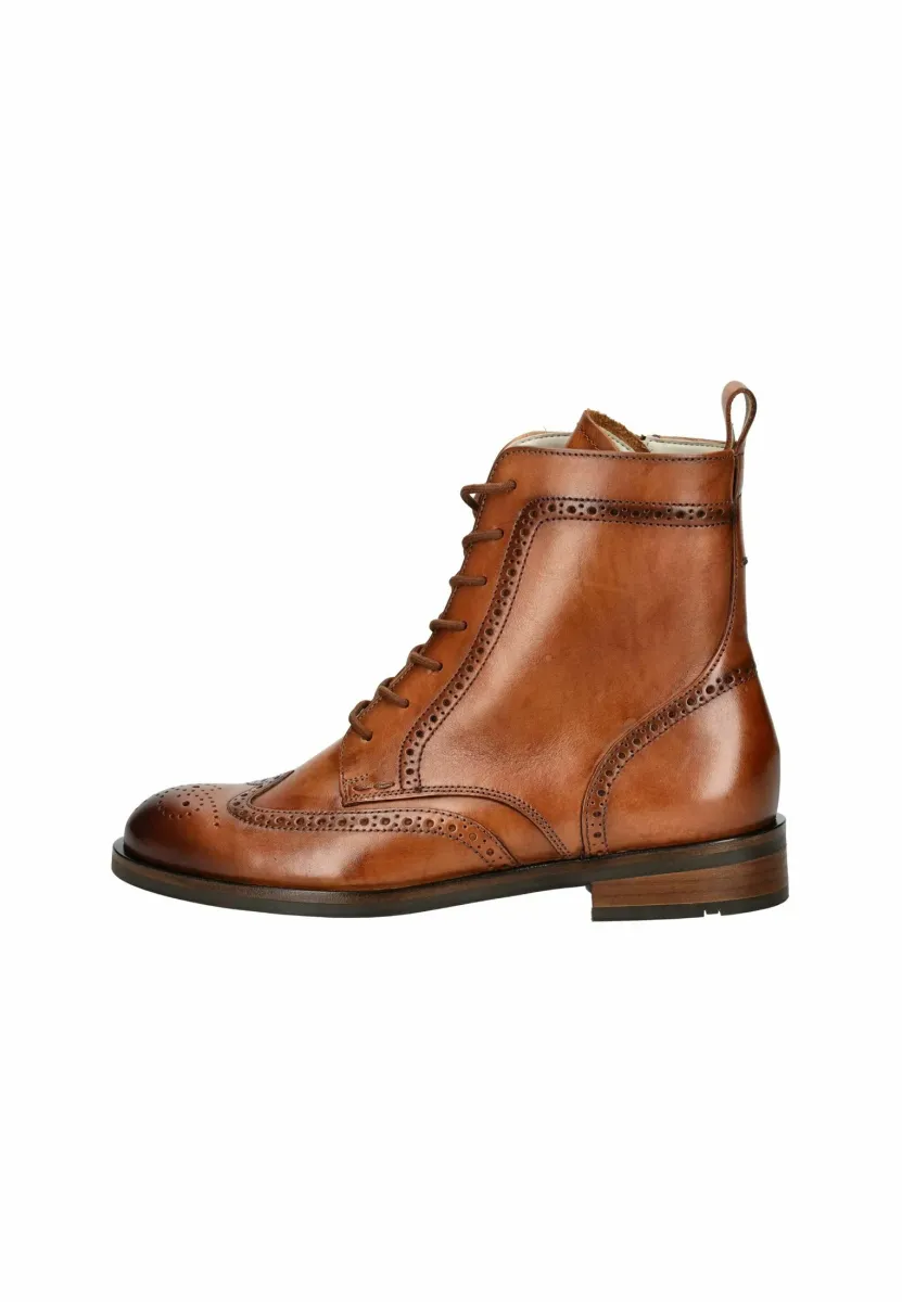 Schnürstiefelette - hazelnut