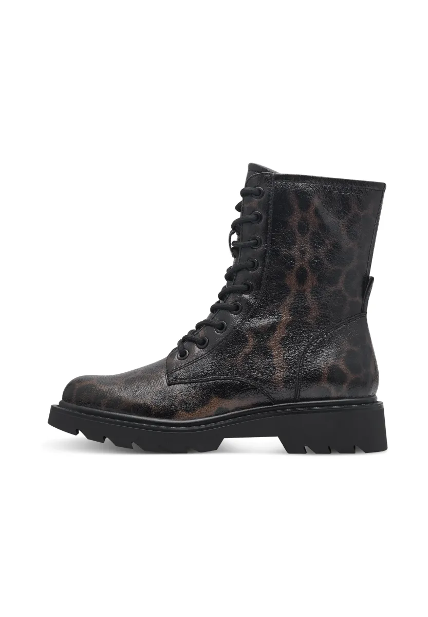 Schnürstiefelette - leopard