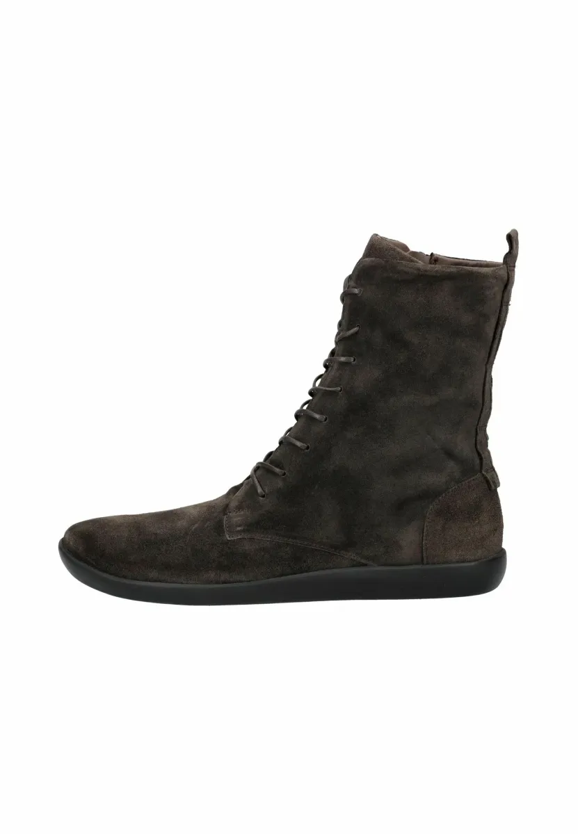 Schnürstiefelette - mocca