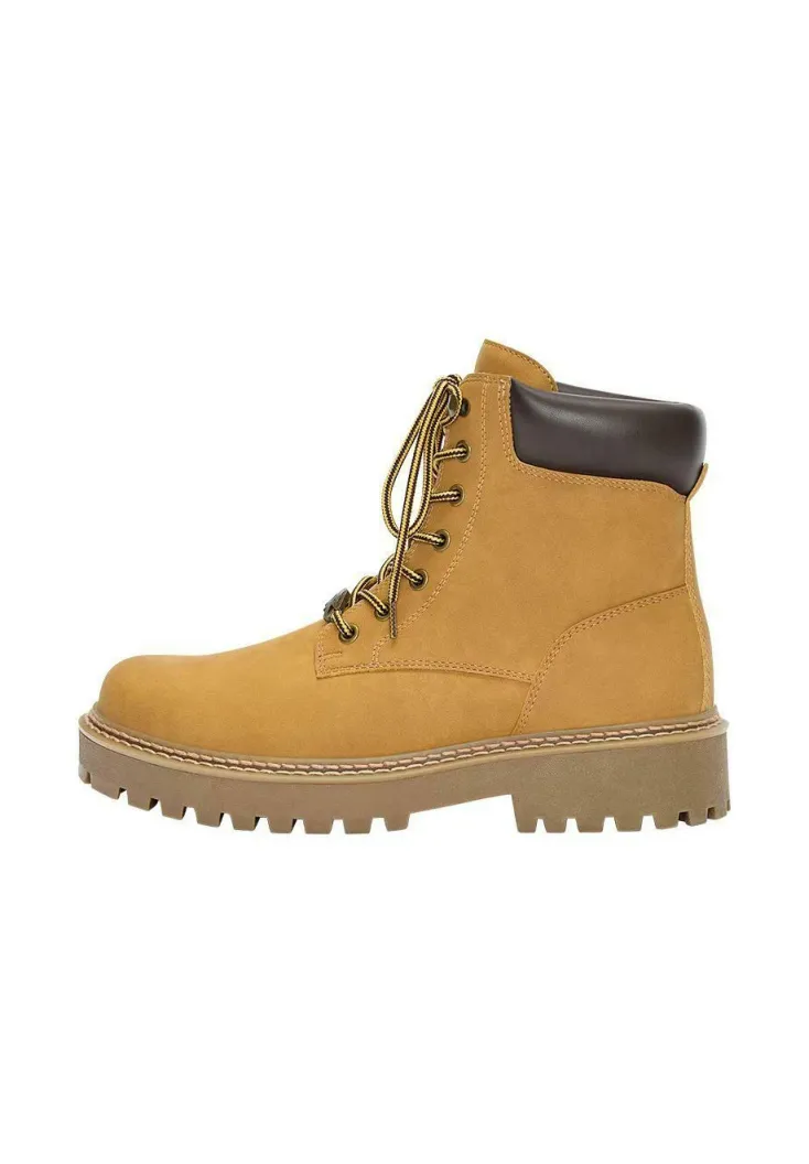 Schnürstiefelette - mustard yellow