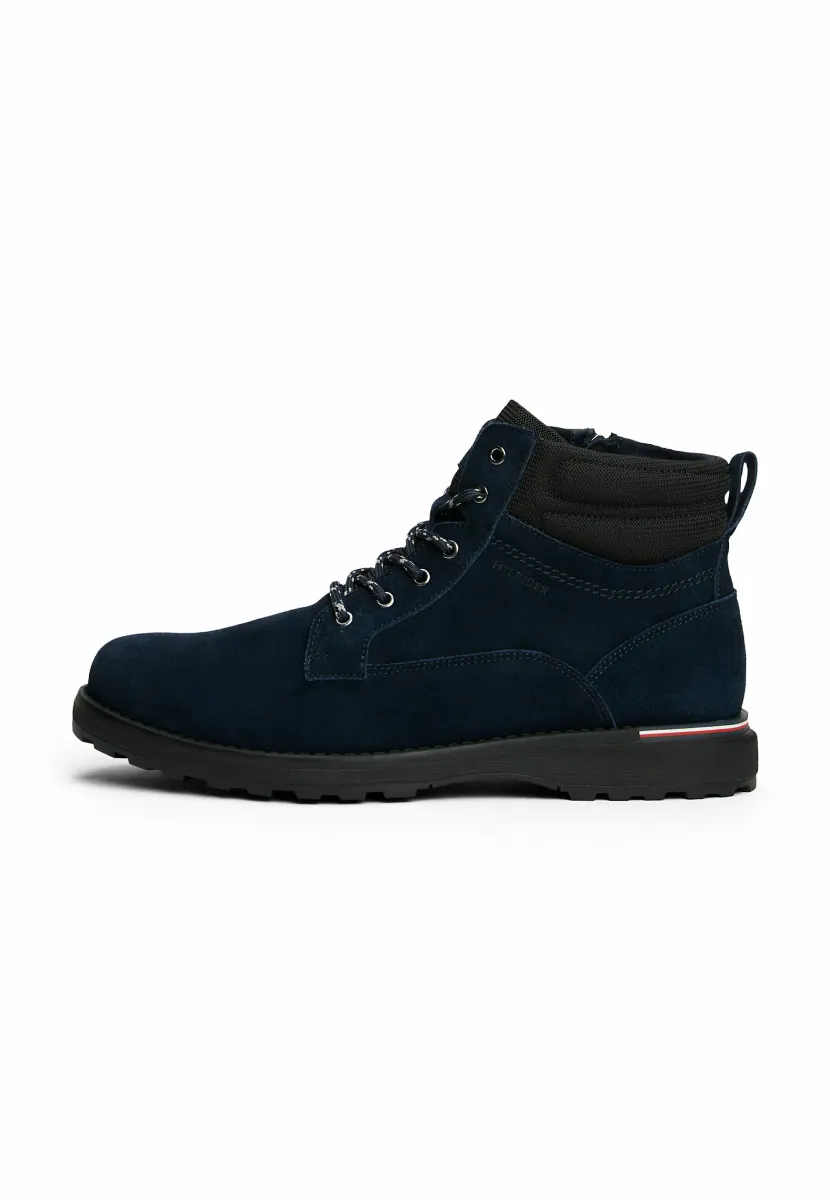 Schnürstiefelette - navy blue