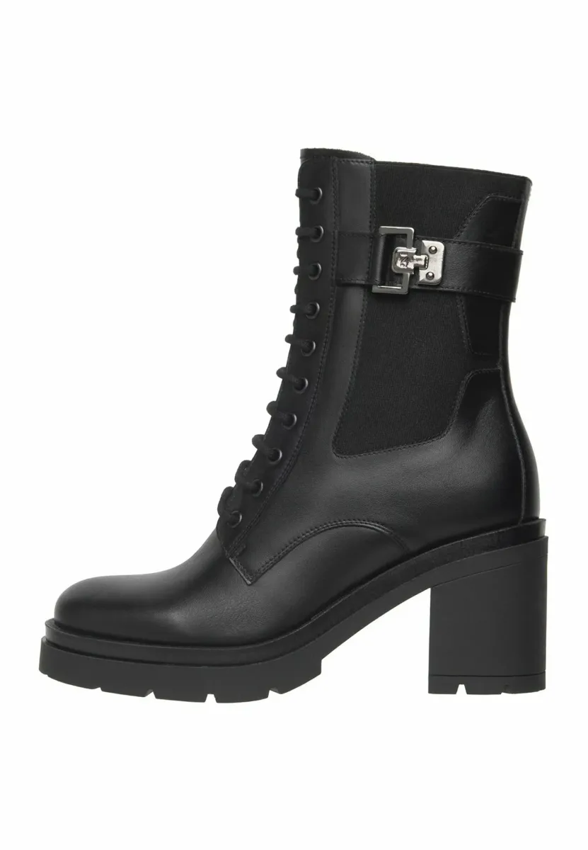 Schnürstiefelette - nero
