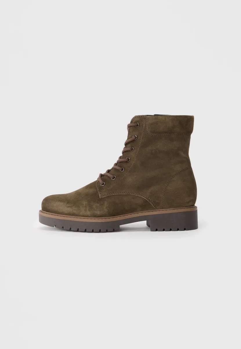 Schnürstiefelette - olive