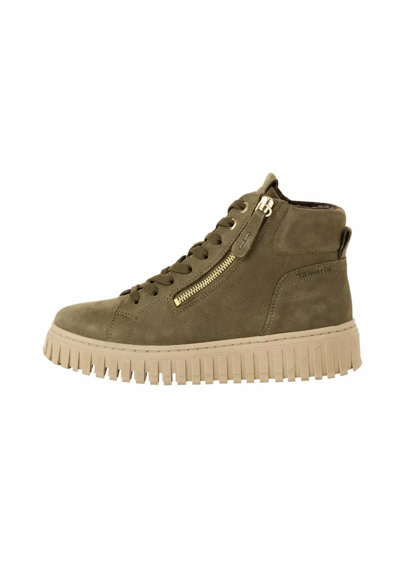 Schnürstiefelette - olive