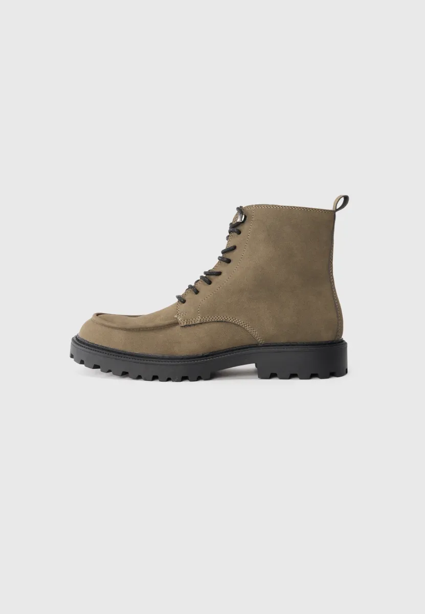 Schnürstiefelette - olive