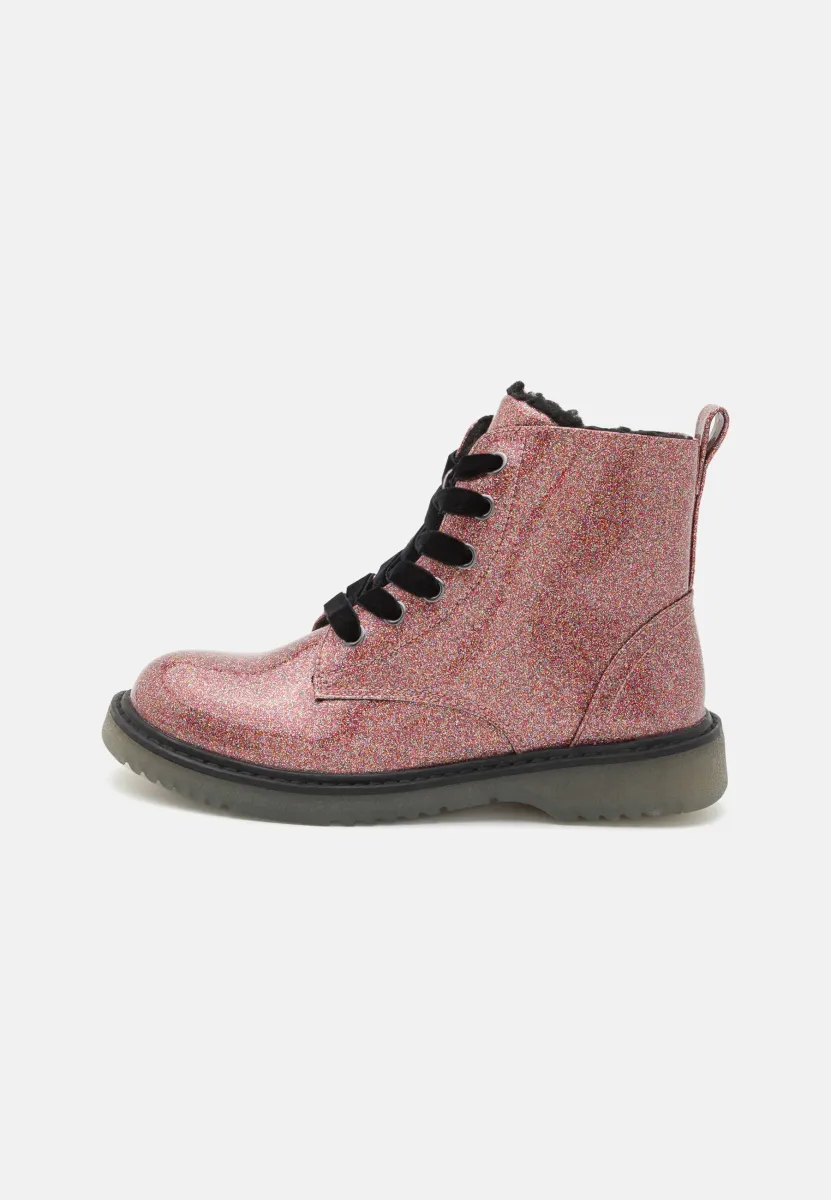Schnürstiefelette - pink