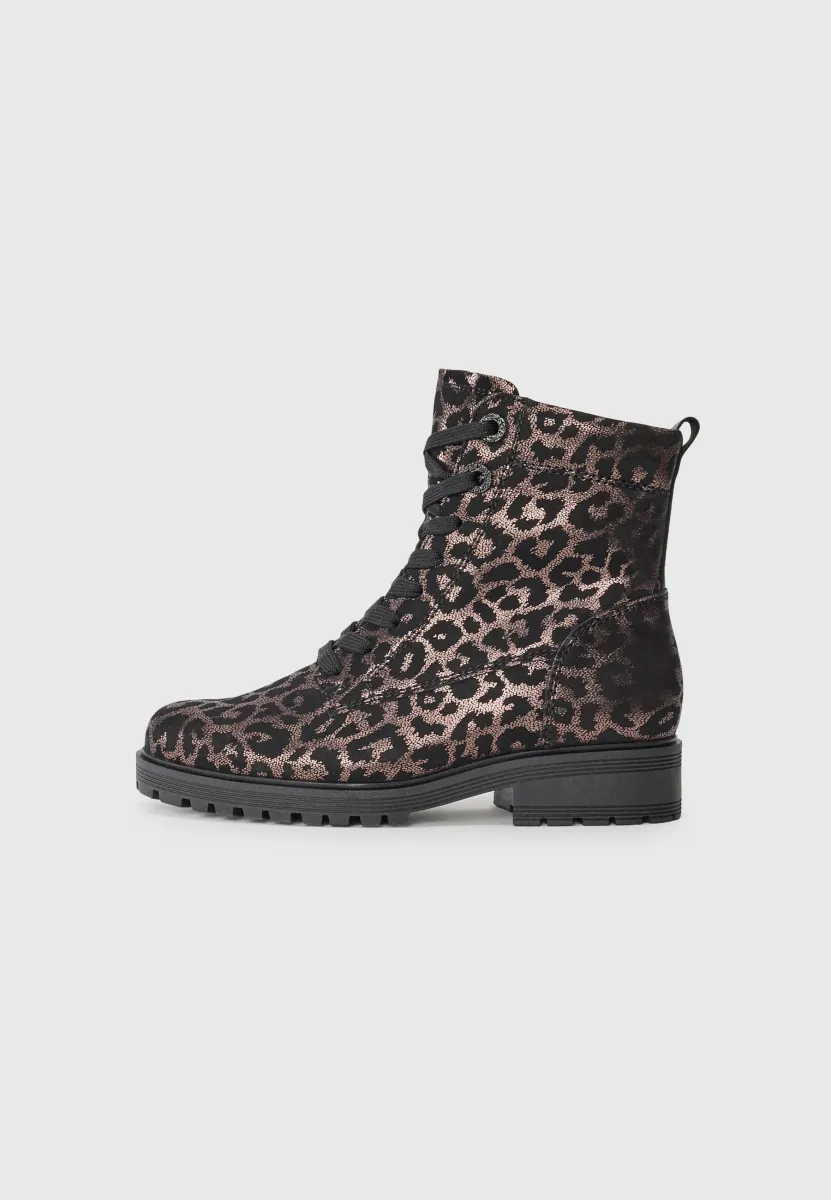 Schnürstiefelette - rame/schwarz