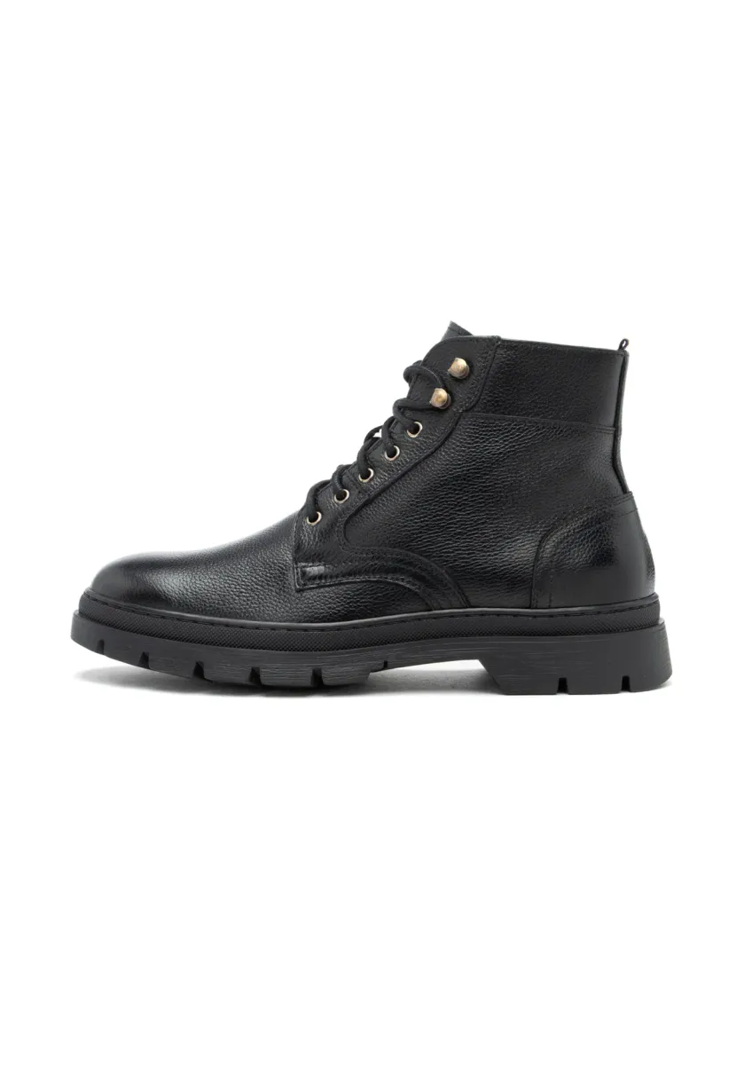 Schnürstiefelette - schwarz