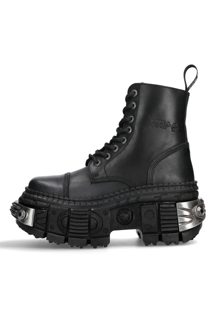 Schnürstiefelette - schwarz