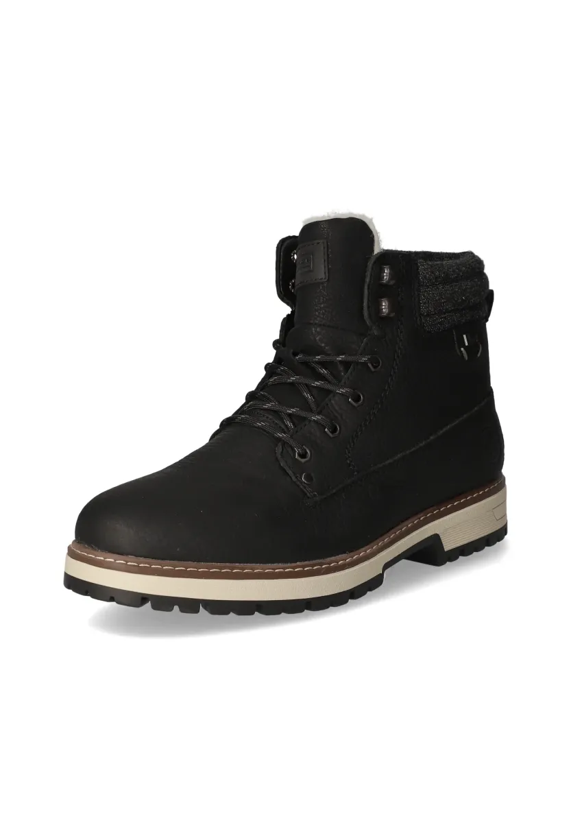 Schnürstiefelette - schwarz