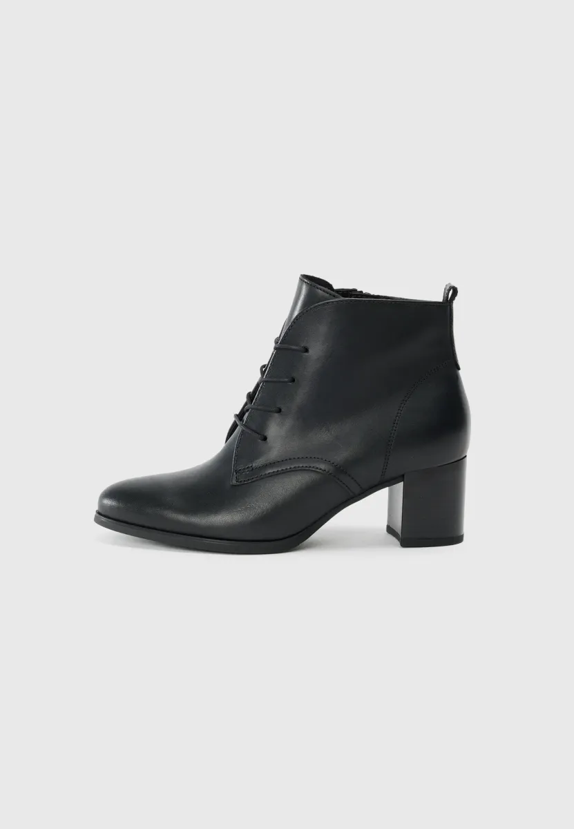 Schnürstiefelette - schwarz