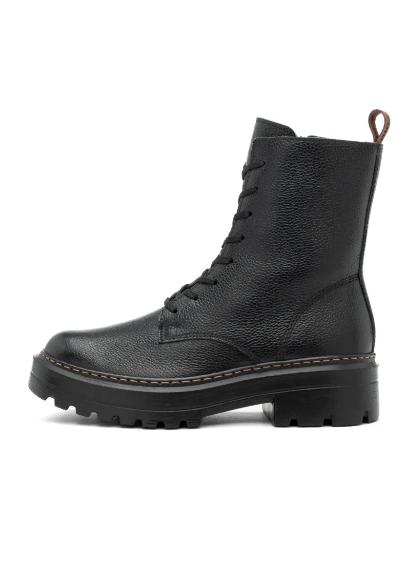 Schnürstiefelette - schwarz