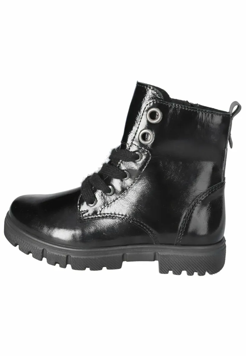 Schnürstiefelette - schwarz