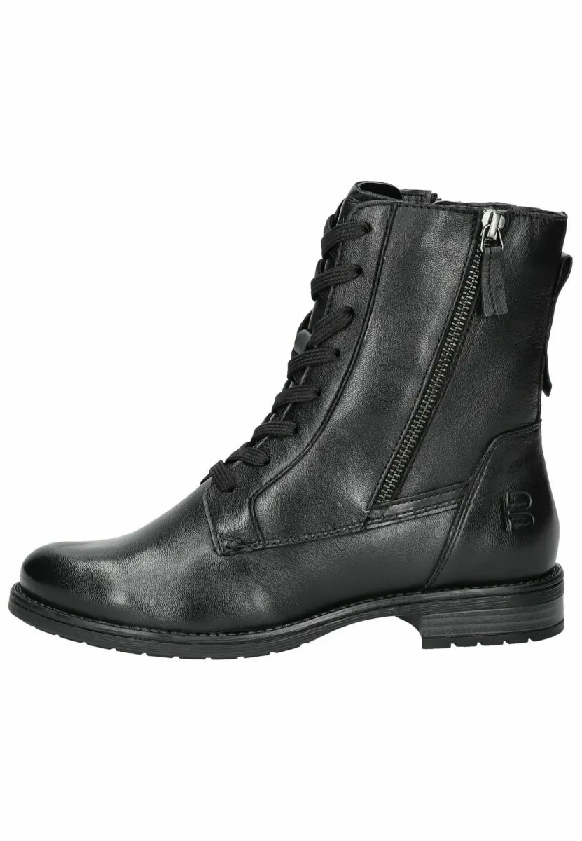 Schnürstiefelette - schwarz