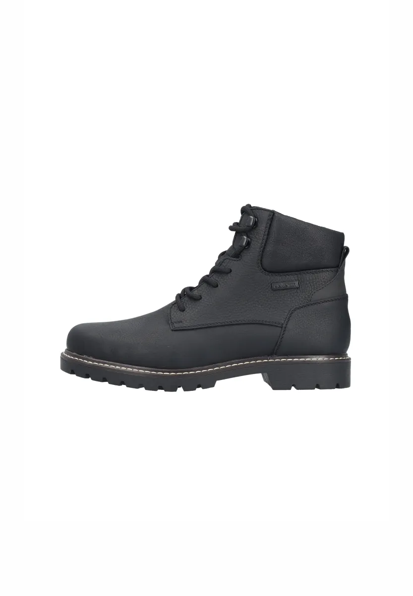 Schnürstiefelette - schwarz
