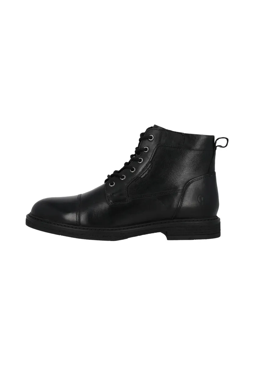 Schnürstiefelette - schwarz