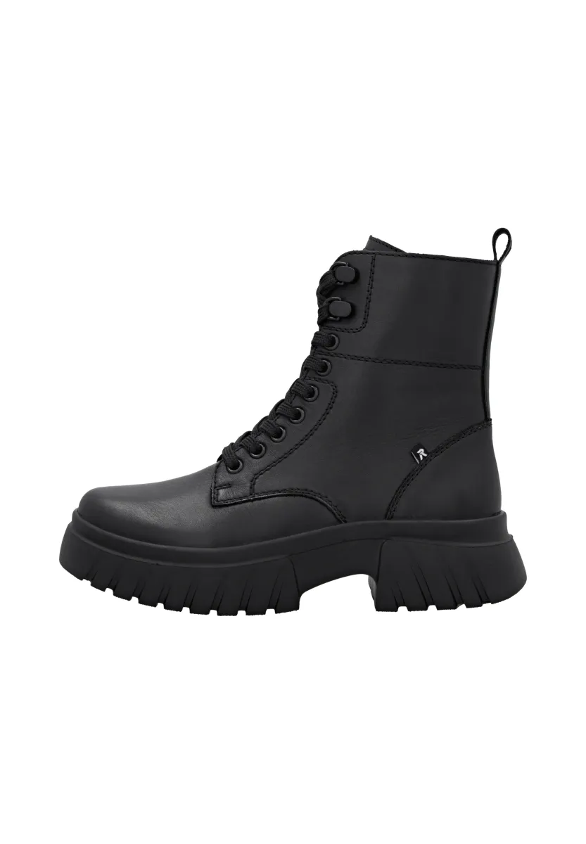 Schnürstiefelette - schwarz