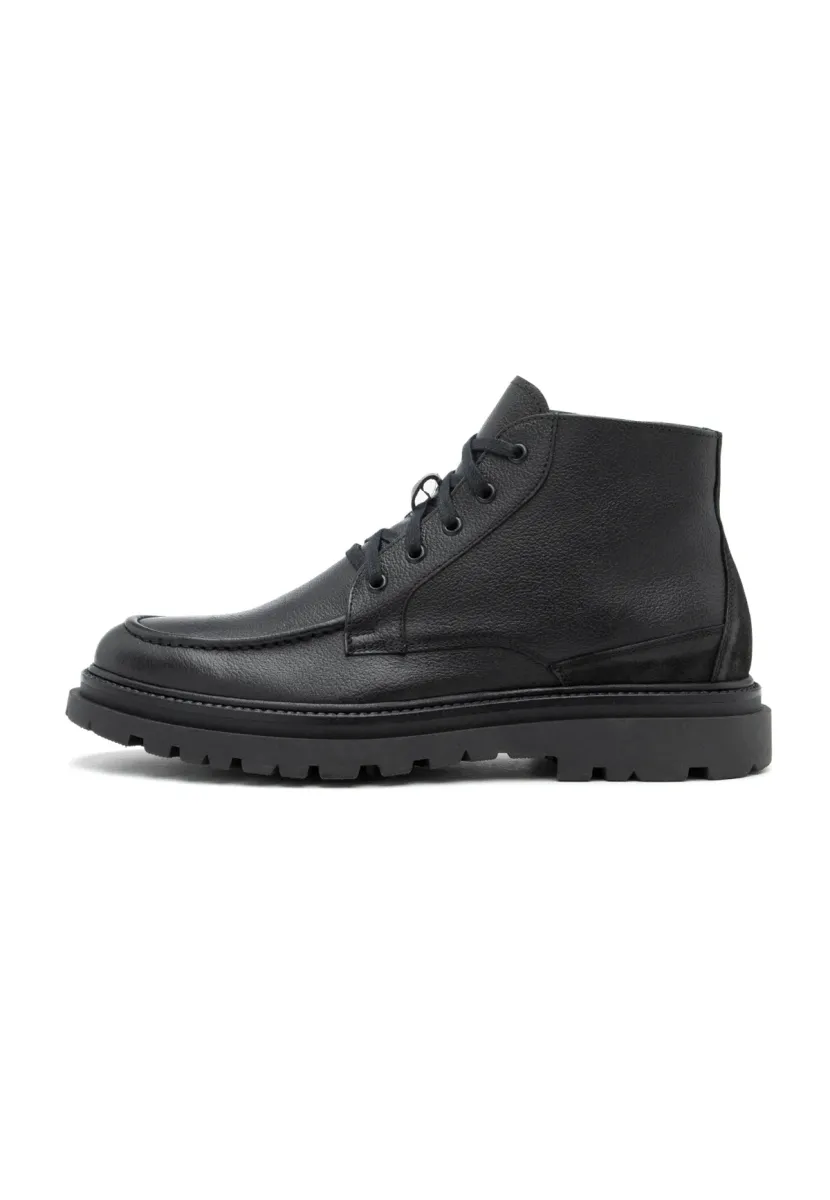 Schnürstiefelette - schwarz