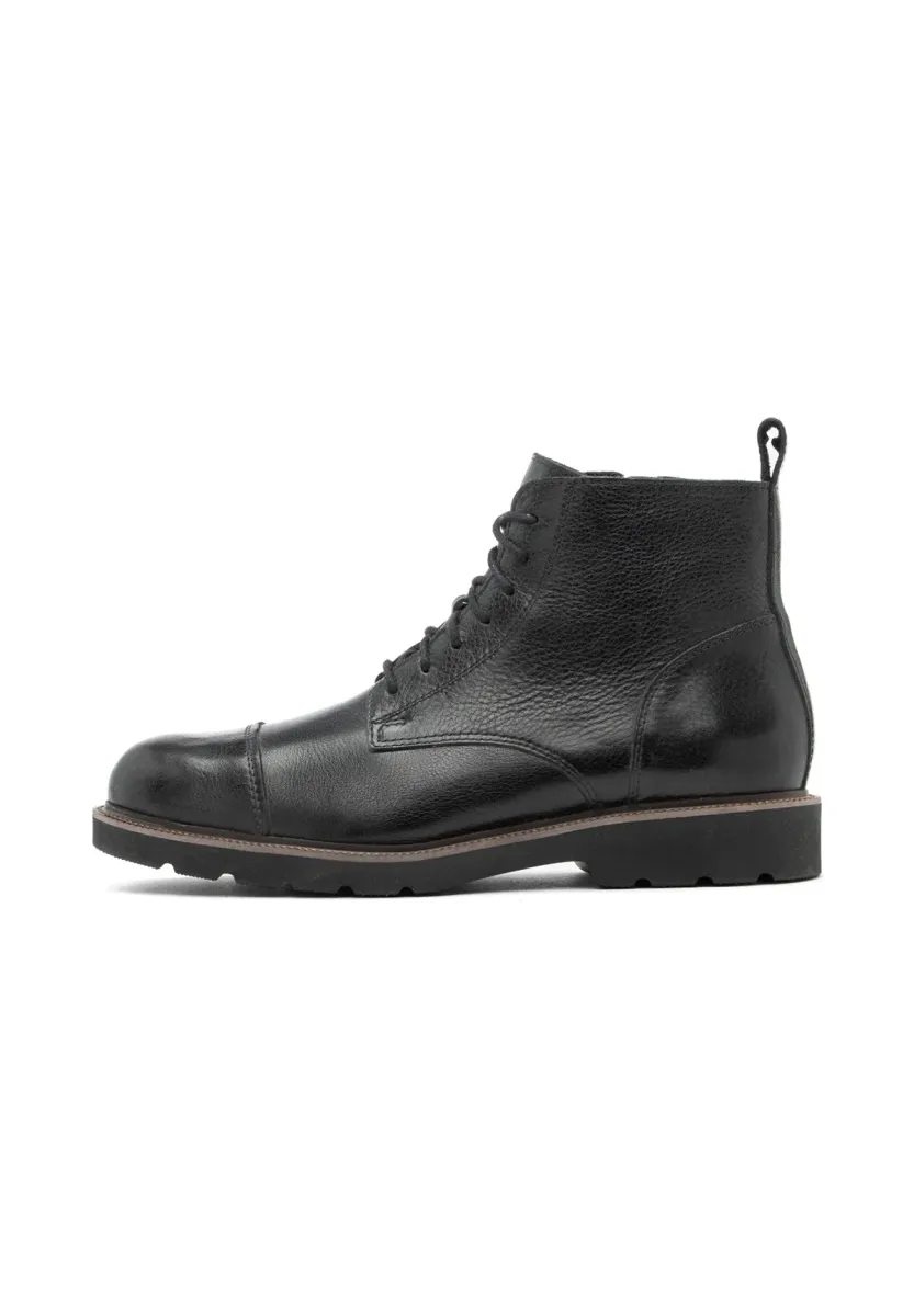 Schnürstiefelette - schwarz