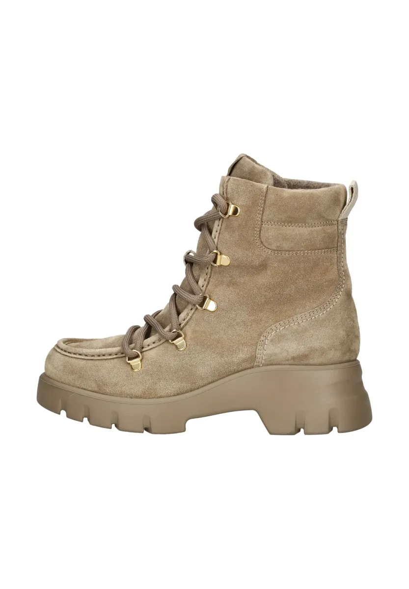 Schnürstiefelette - soft suede grain
